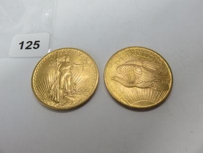 Gold Coins - USA - Lot of 2 x 20 Saint Gaudens...