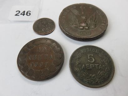 Coins - Greece - Lot of 4 copper coins, 1...