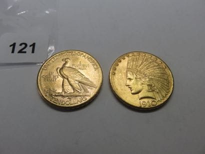 Gold Coins - USA - Lot of 2 x 10 Dollars...