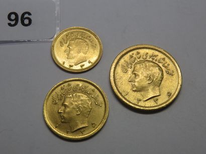 Gold coins - Iran - Lot of 3 coins of Mohammad...