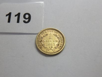 Gold coin - USA - 1 Dollar Liberty crowned...