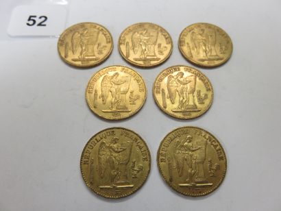 Gold Coins - France - Lot of 7 x 20 Francs...