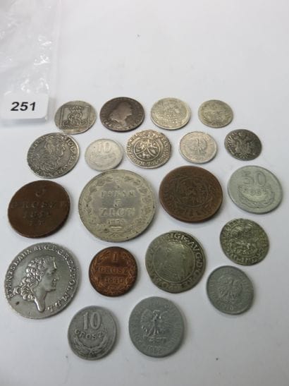 Monnaie - Pologne - Collection de 20 monnaies...