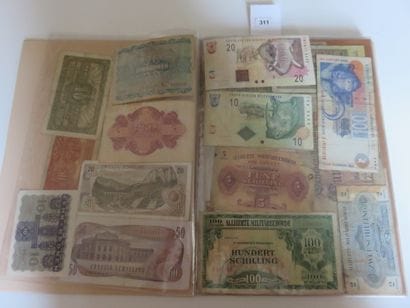 Billets - Collection de 154 billets étrangers...
