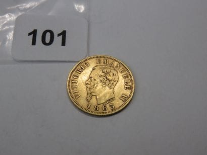 Gold coin - Italy - 10 Lire Victor Emmanuel...