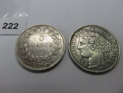 Coins - France - Lot of 2 x 5 Francs Cérès...