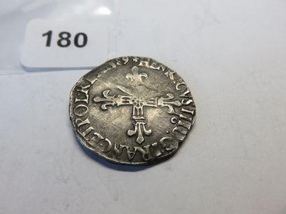 Monnaie Royale - Henri III - 1/4 d'écu, croix...