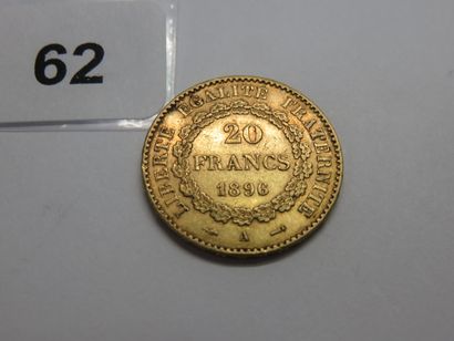 Gold coin - France - 20 Francs Génie 1896...