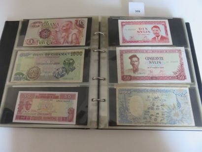 Billets - Collection de 282 billets étrangers...