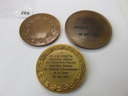 Médailles - Lot de 3 médailles, Médaille...