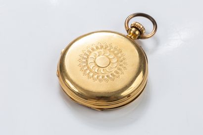 Gold pocket watch, round case no. 2921, delicate...