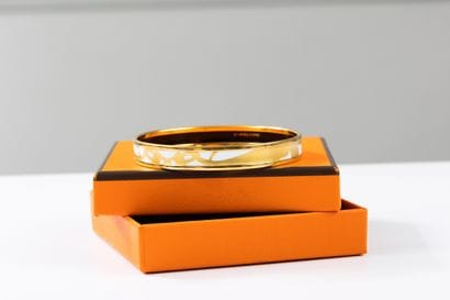 HERMES Paris,
Enameled bracelet in box and...