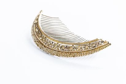 Empire-period silver tiara composed of a...