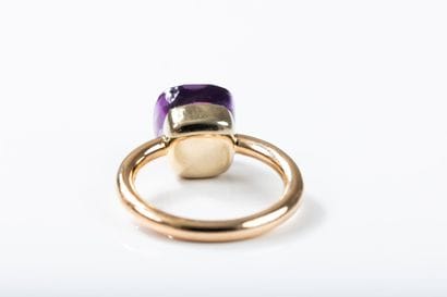 POMELLATO
Yellow gold ring set with an amethyst....