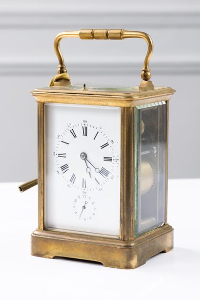 Travel clock with large and small chimes,...