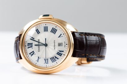 CARTIER Clé circa2015. 
Gold wristwatch,...