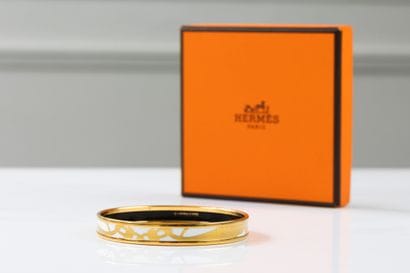 HERMES Paris,
Enameled bracelet in box and...