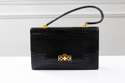 HERMES
Black Porosus crocodile handbag
Black...