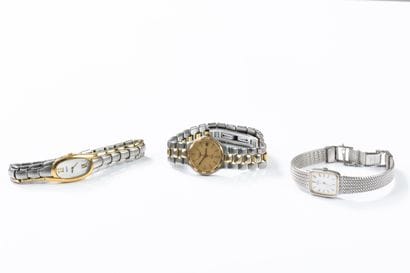 A set of three quartz ladies' watches consisting...