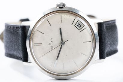 ZENITH circa 1960/65. 
Steel wristwatch,...