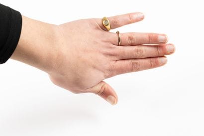 Yellow gold ring set with an old-cut diamond,...