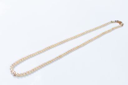 Necklace featuring 123 drop cultured pearls,...
