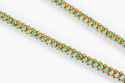 Exceptional Victorian gold serpentine necklace...