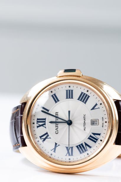 CARTIER Clé circa2015. 
Gold wristwatch,...