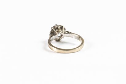Solitaire ring set with a brilliant-cut diamond...