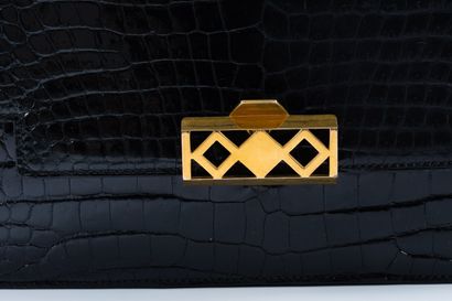 HERMES
Black Porosus crocodile handbag
Black...