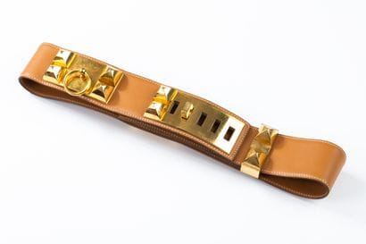 HERMES Paris
Médor model belt in camel calf...