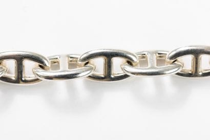 HERMES
Solid silver anchor chain bracelet...