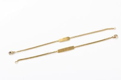Two yellow gold 