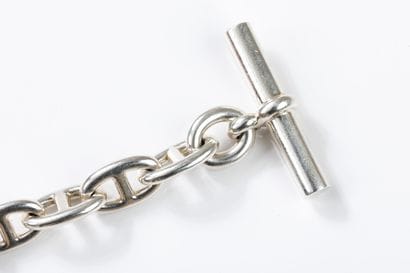 HERMES
Solid silver anchor chain bracelet...