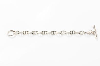 HERMES
Solid silver anchor chain bracelet...