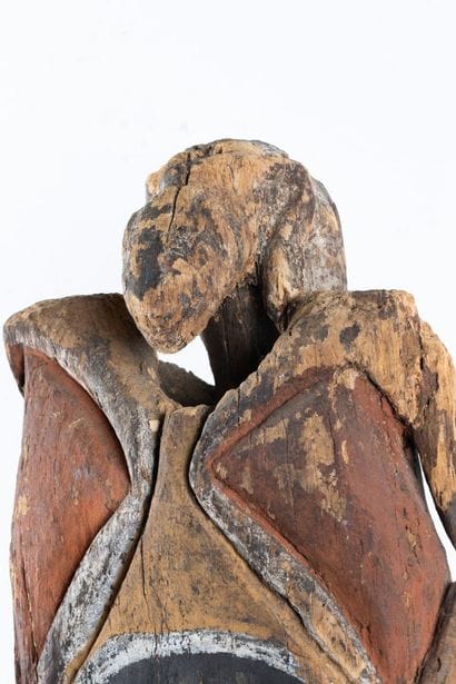 Standing female ancestor sculpted in very...