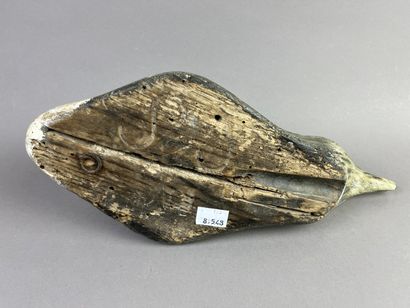 Antique wooden duck caller. Trace of polychromy....
