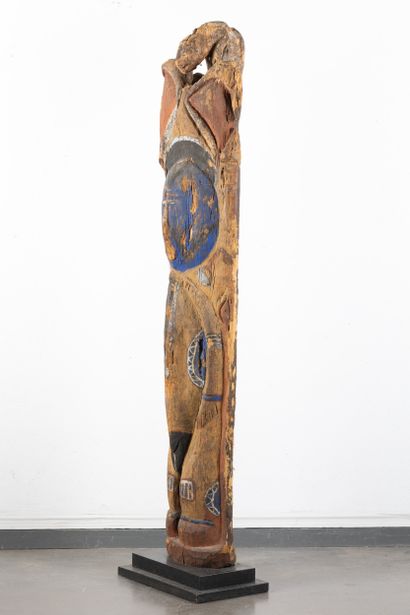 Standing female ancestor sculpted in very...