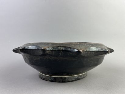 Rice bowl. Wood with beautiful patina. Diameter:...