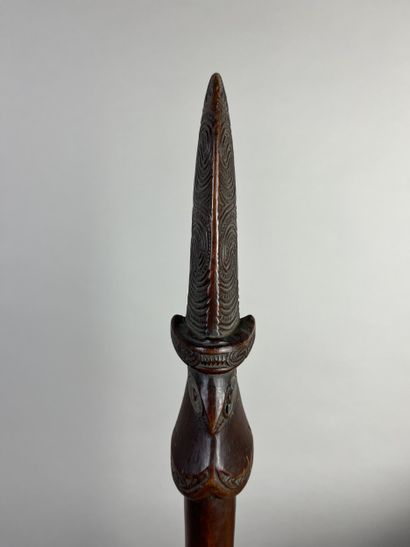 Taiaha or war and chieftaincy club/stick,...
