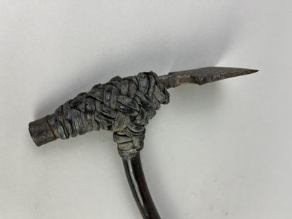 Adze with patterned metal blade and handle...