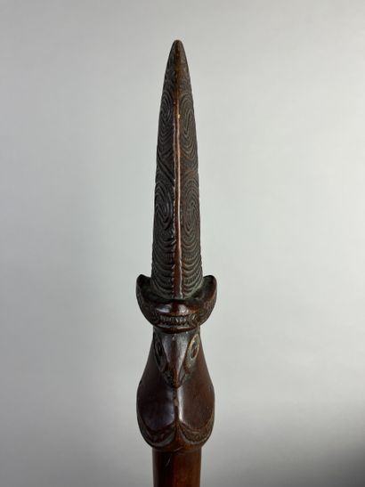 Taiaha or war and chieftaincy club/stick,...