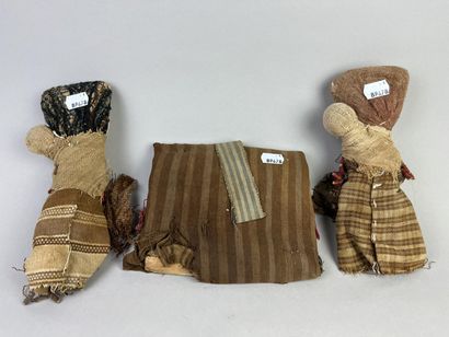 Set of three funerary dolls. Reuse (circa...