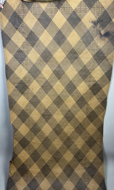 Large, finely braided antique sleeping mat...