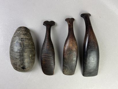 Set of three ceremonial spoons. Jackfruit...