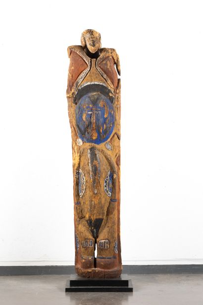 Standing female ancestor sculpted in very...