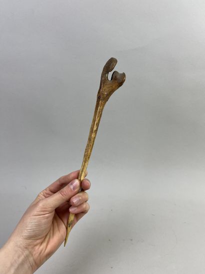 Dagger or fighting pike carved from a tibiotarsus...