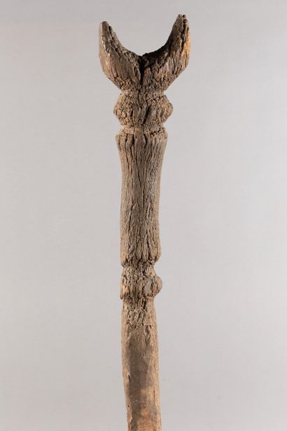 Important old ceremonial post. Wood with...