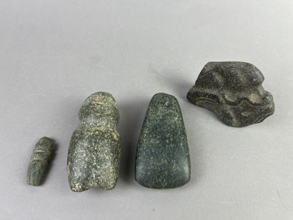 Lot of four objects: Two anthropomorphic...