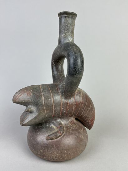 Vase with spherical base surmounted by a...